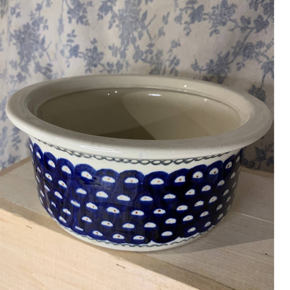 Boleslawiec Hand-Made in Poland Cobalt Blue Stoneware Pottery Baking Dish - Picture 1 of 6